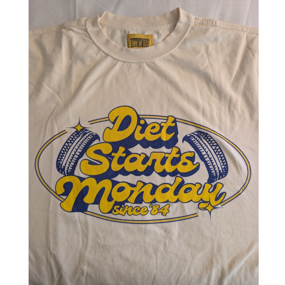 Diet Starts Monday Cream T-Shirt XL - Picture 13 of 15